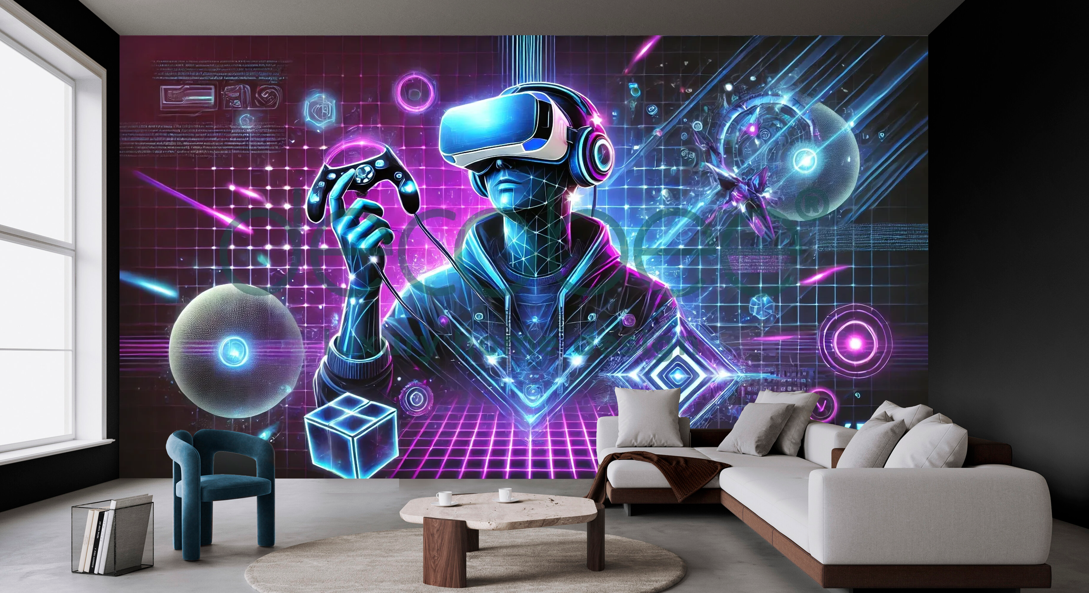 Oyun Salonu Posteri | Neon VR Savaşçısı | GM007