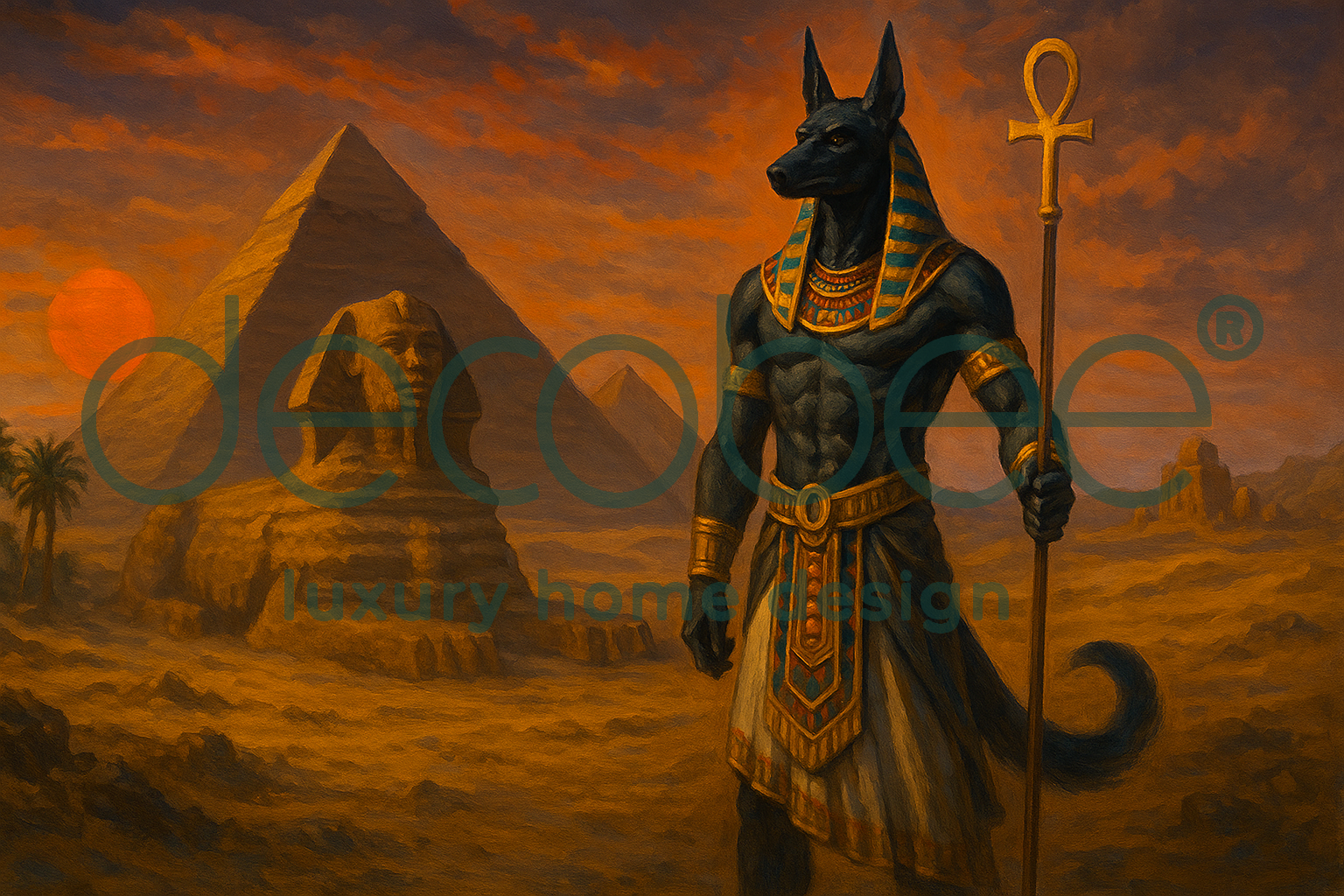 Antik Mısır Posteri | Anubis Çölünde Akşam Işığı | MSR017