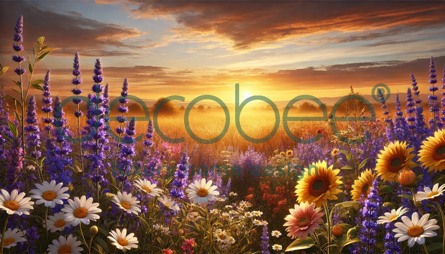 Çiçek Posteri | Yaban Çiçekleri Gün Batımı | CK002