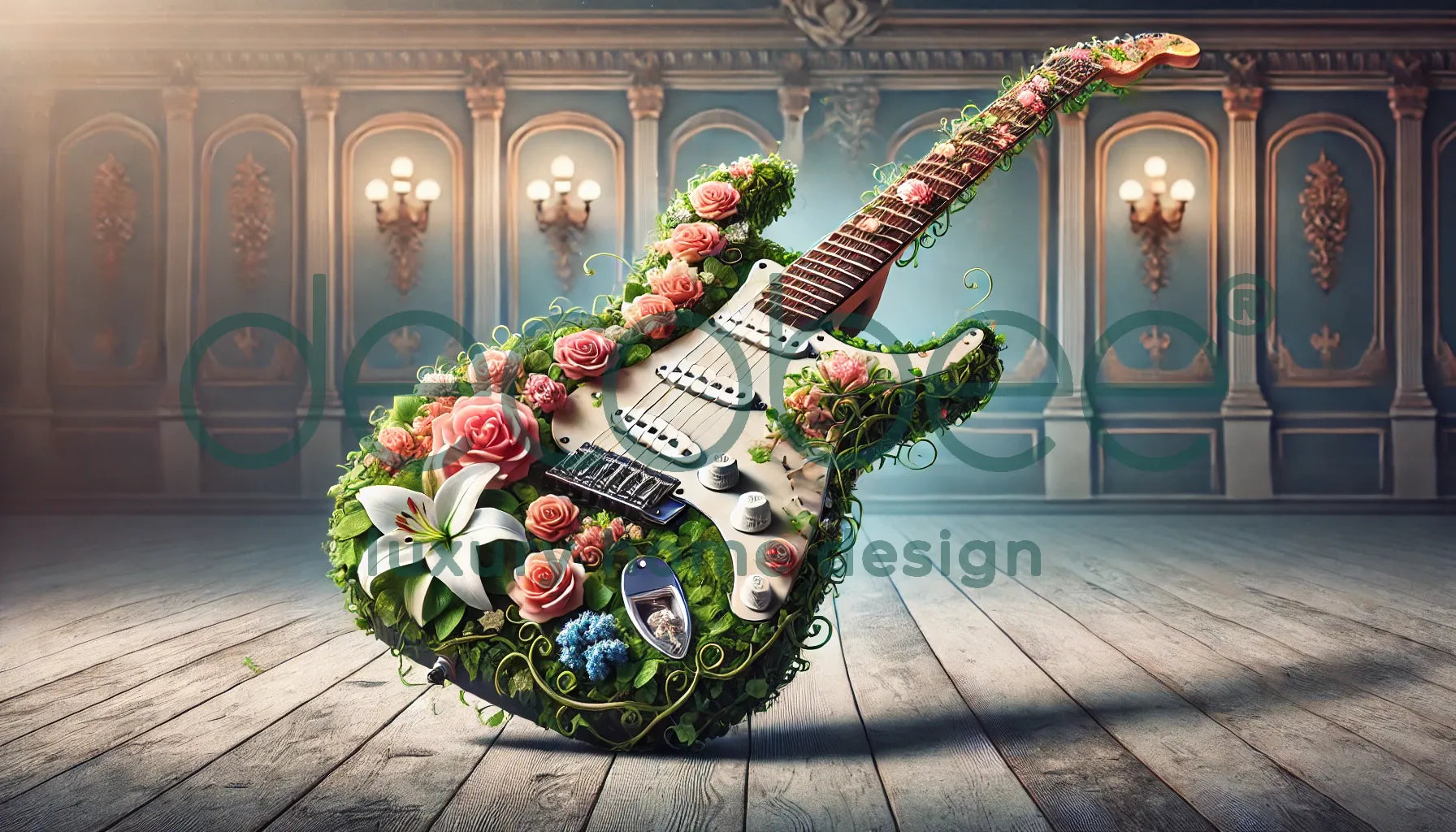 Çiçek Posteri | Çiçeklerden Elektrik Gitar | CK042
