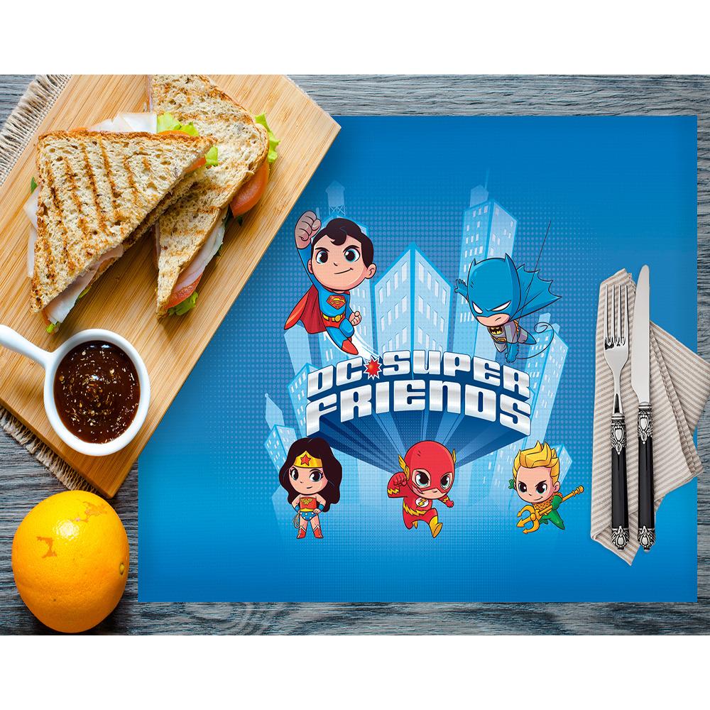 Amerikan Servis | DC Super Friends Kumaş Amerikan Servis 4'lü Set | 35X50CM