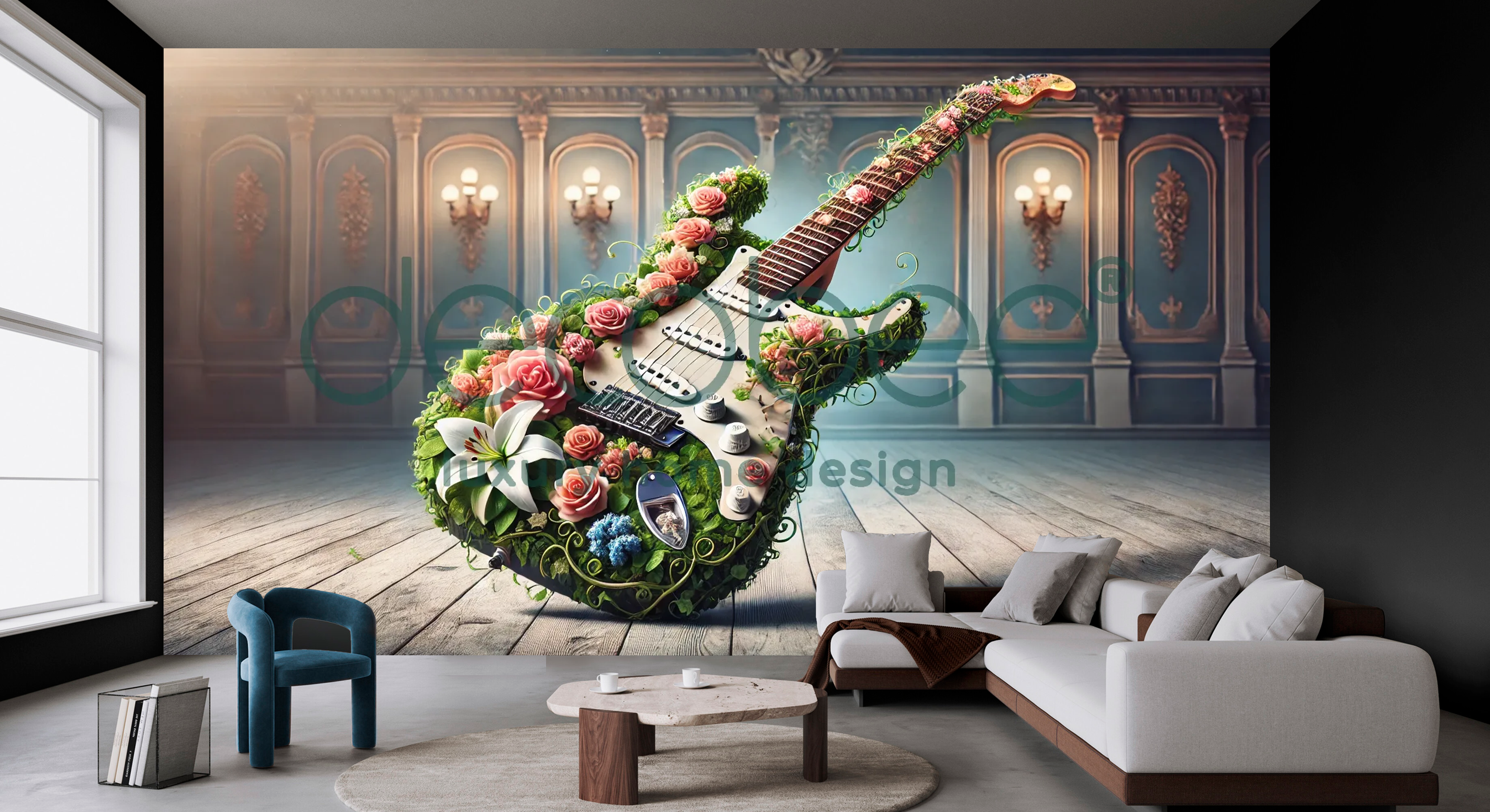 Çiçek Posteri | Çiçeklerden Elektrik Gitar | CK042
