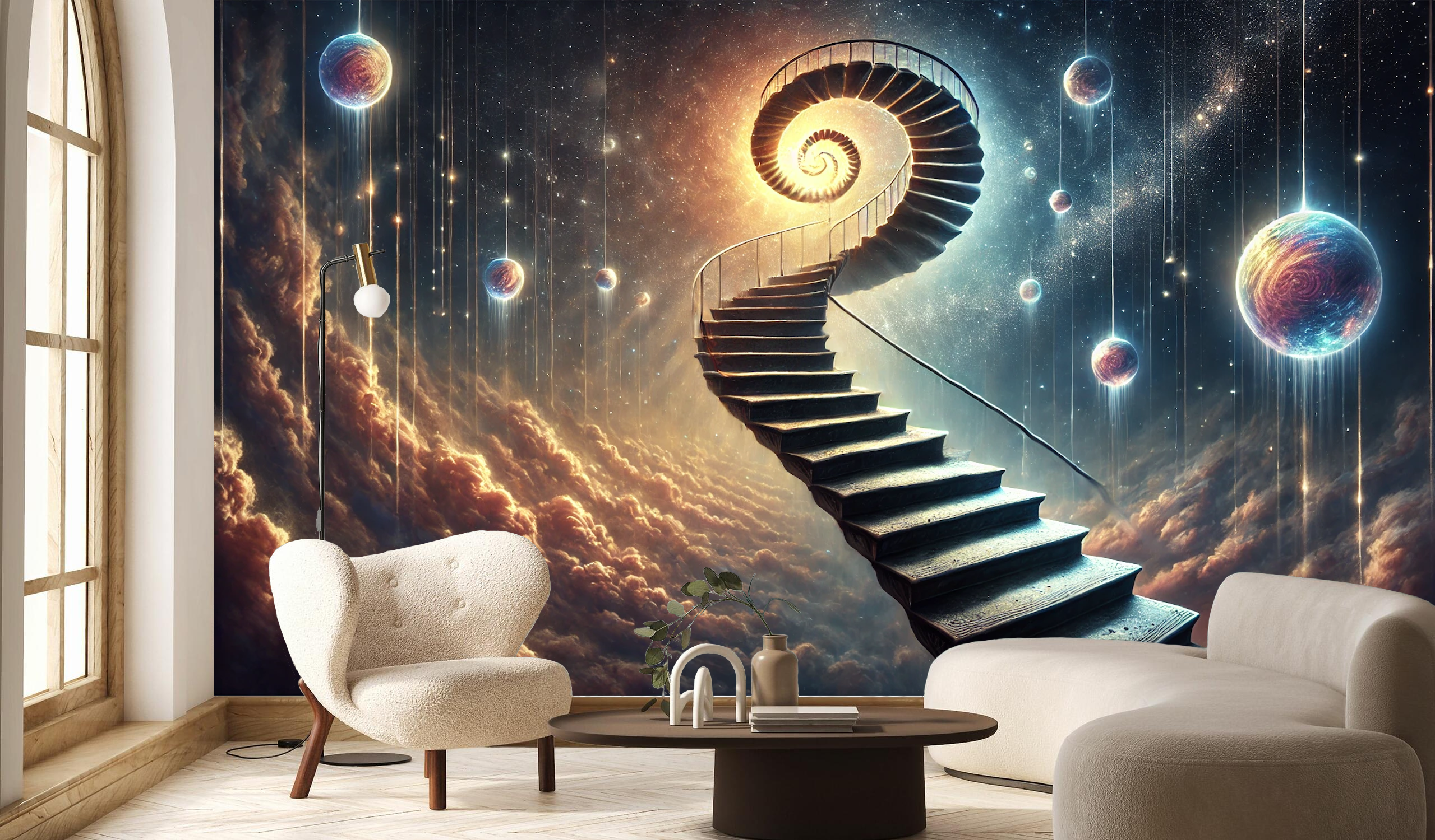 Premium Poster | Spiral Dönüşüm Merdiveni | CR007