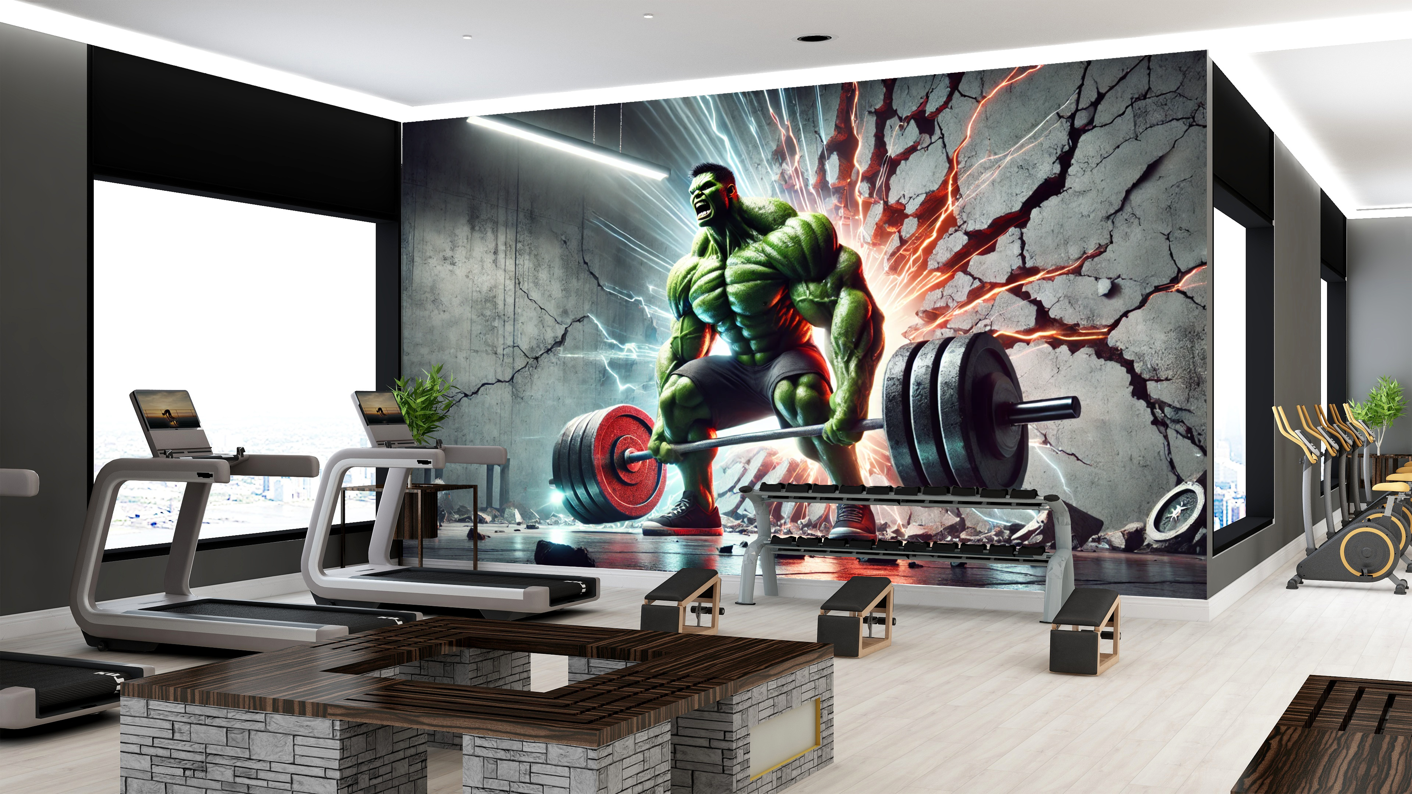 Premium Poster | Spor Yapan Hulk | GYM001