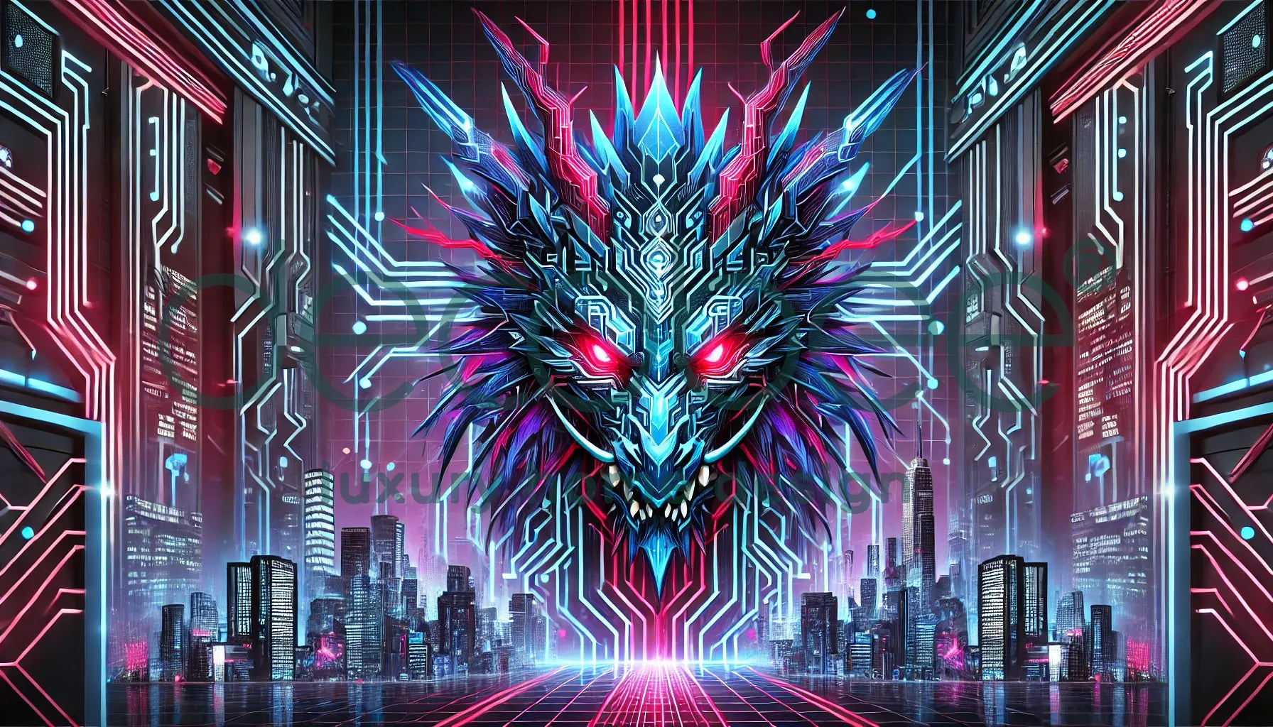 Oyun Salonu Posteri | Neon Siber Ejderha | GM012