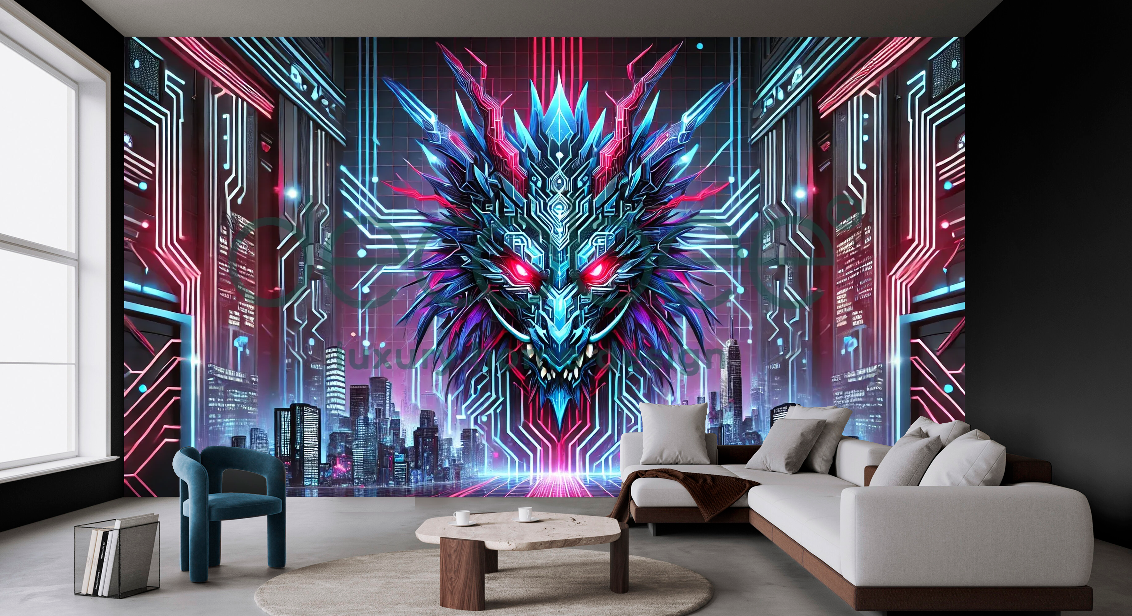 Oyun Salonu Posteri | Neon Siber Ejderha | GM012
