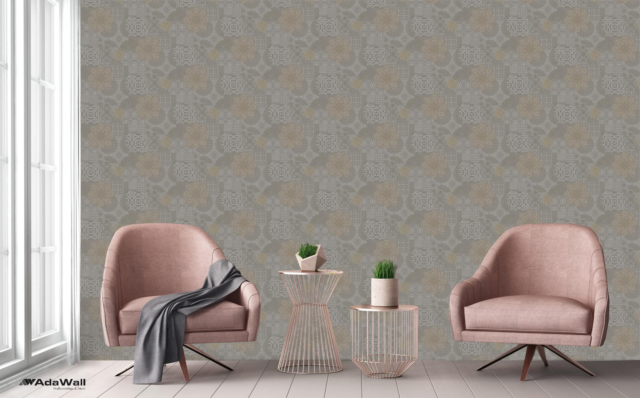 Dante | Geometric Damask Desen Duvar Kağıdı | 1409-5