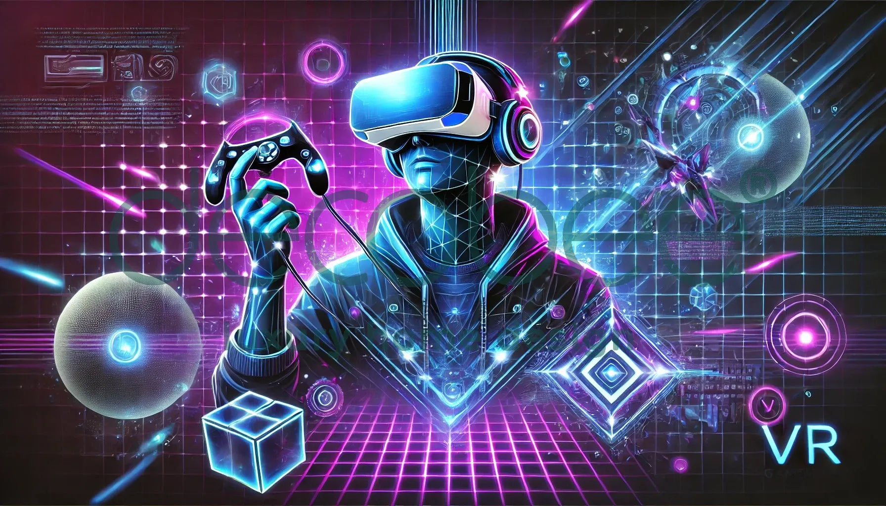Oyun Salonu Posteri | Neon VR Savaşçısı | GM007