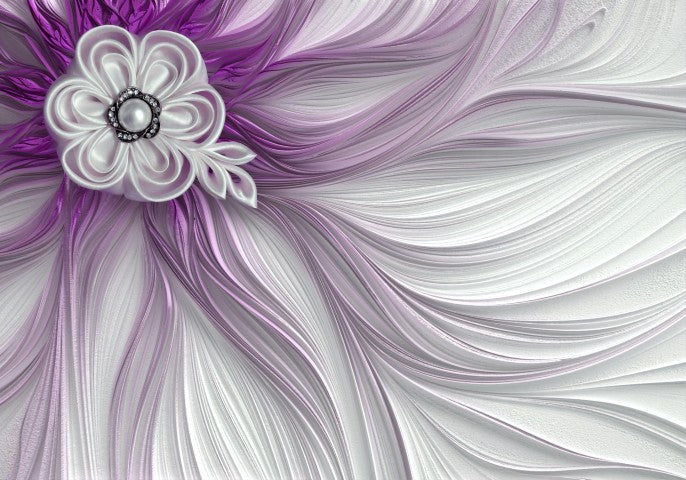 Çiçek Desenli | 3D Çiçek Posteri | DECOBEE-F122