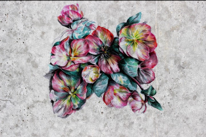 Çiçek Desenli | 3D Çiçek Posteri | DECOBEE-F217