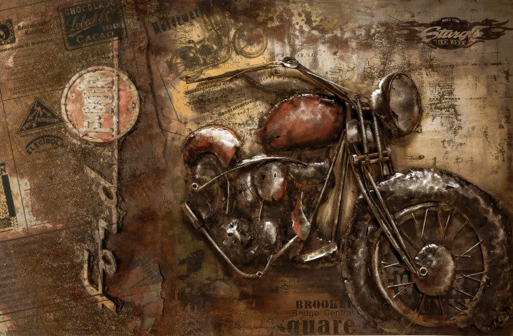 Harley Motor Desenli | 3D Motor Posteri | DECOBEE-C025