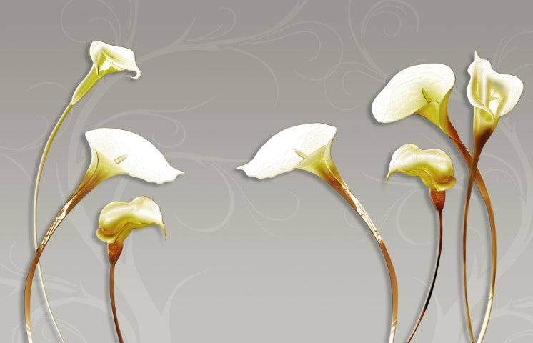 Çiçek Desenli | 3D Çiçek Posteri | DECOBEE-F287