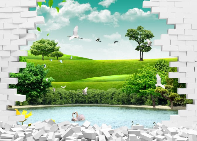 Doğa Desenli | 3D Doğa Posteri | DECOBEE-N119