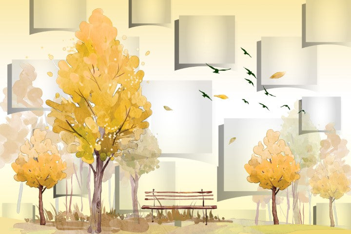 Doğa Desenli | 3D Doğa Posteri | DECOBEE-N033