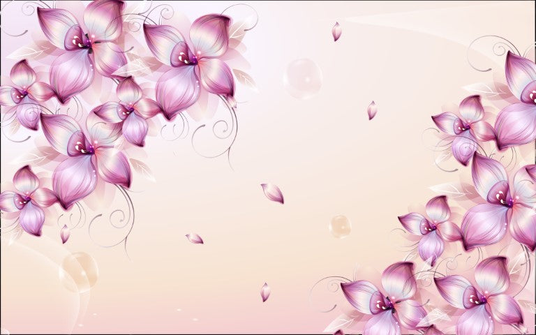 Çiçek Desenli | 3D Çiçek Posteri | DECOBEE-F343