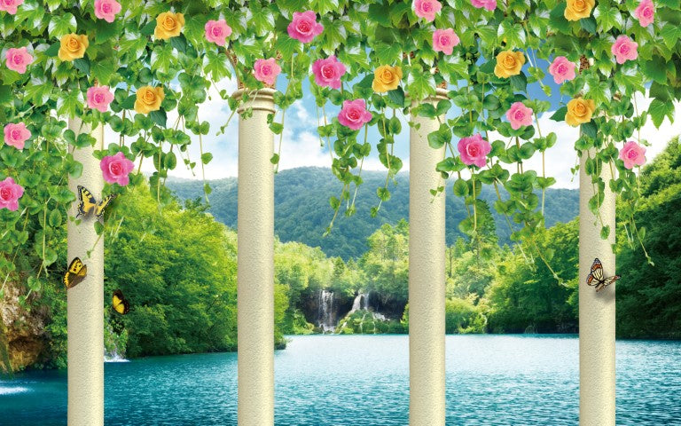 Doğa Desenli | 3D Doğa Posteri | DECOBEE-N130