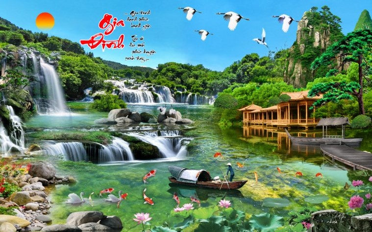 Doğa Desenli | 3D Doğa Posteri | DECOBEE-N139