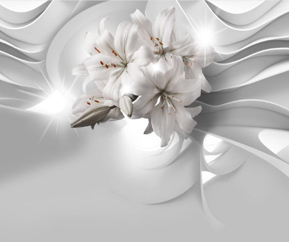 Çiçek Desenli | 3D Çiçek Posteri | DECOBEE-F395