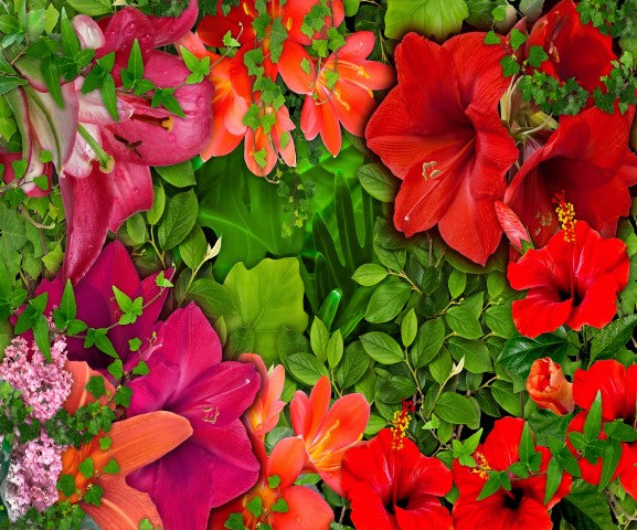 Çiçek Desenli | 3D Çiçek Posteri | DECOBEE-F408