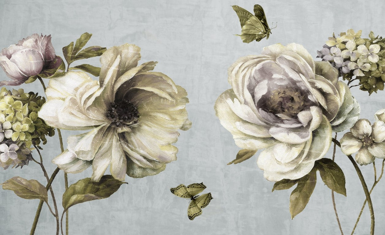 Çiçek Desenli | 3D Çiçek Posteri | DECOBEE-F492