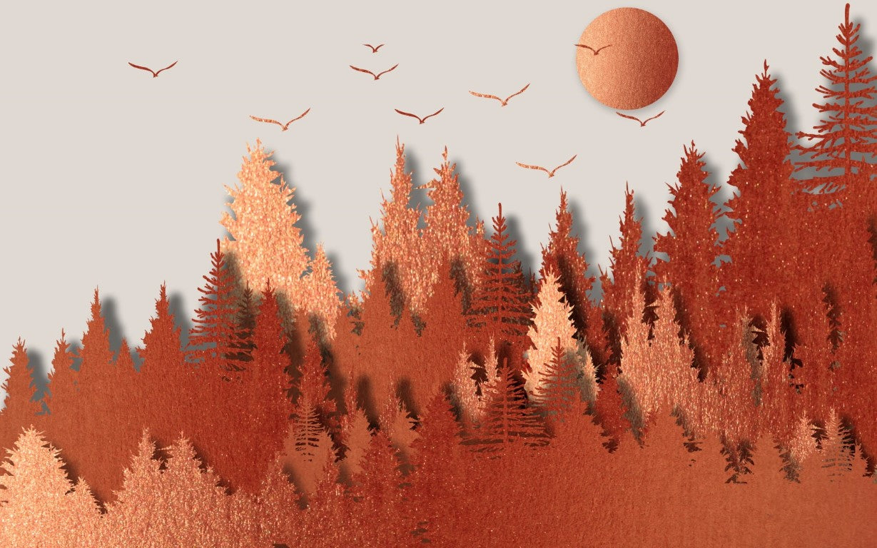Doğa Desenli | 3D Doğa Posteri | DECOBEE-N058