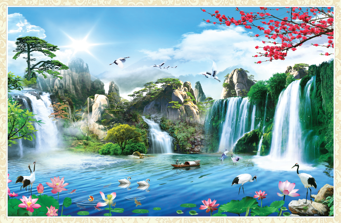 Doğa Desenli | 3D Doğa Posteri | DECOBEE-N239