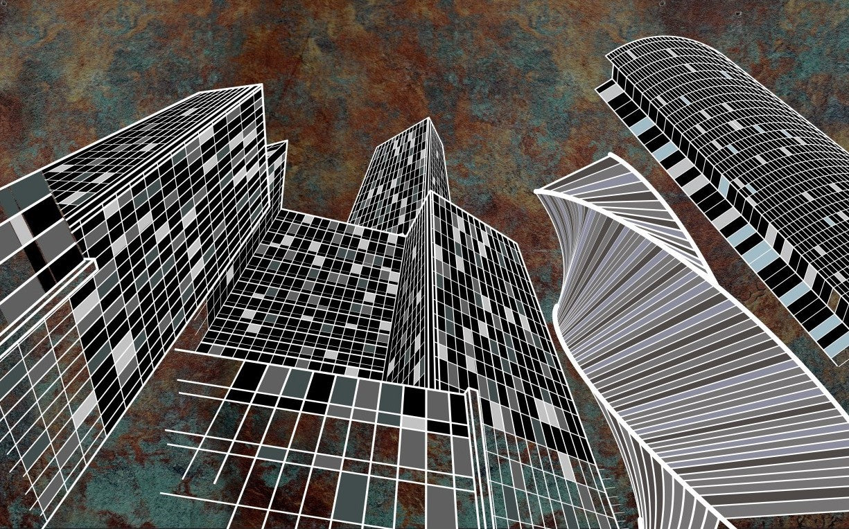 Şehir Görünümlü | 3D Şehir Posteri | DECOBEE-CT053