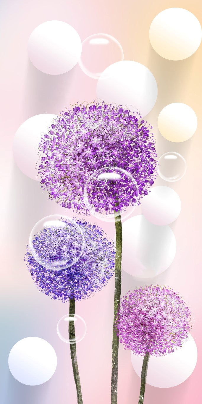 Çiçek Desenli | 3D Çiçek Posteri | DECOBEE-F644