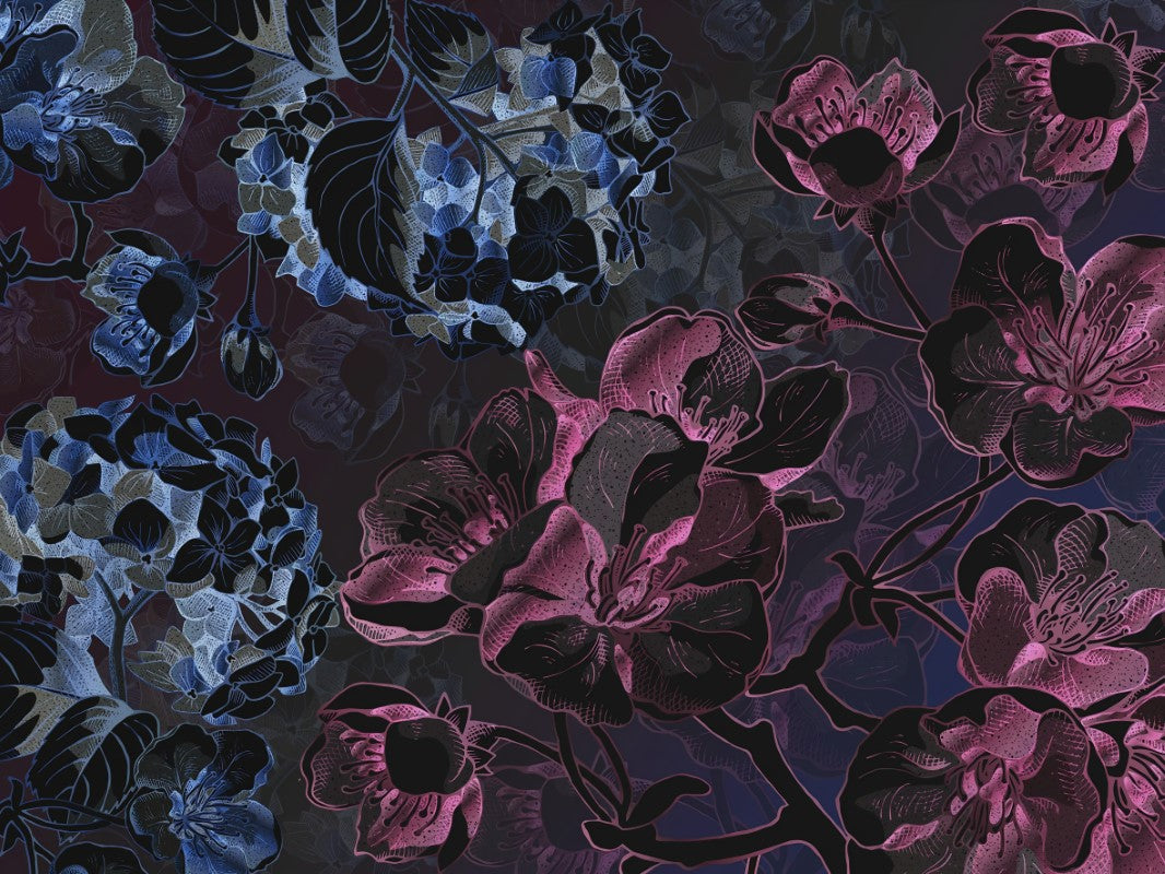 Çiçek Desenli | 3D Çiçek Posteri | DECOBEE-F673