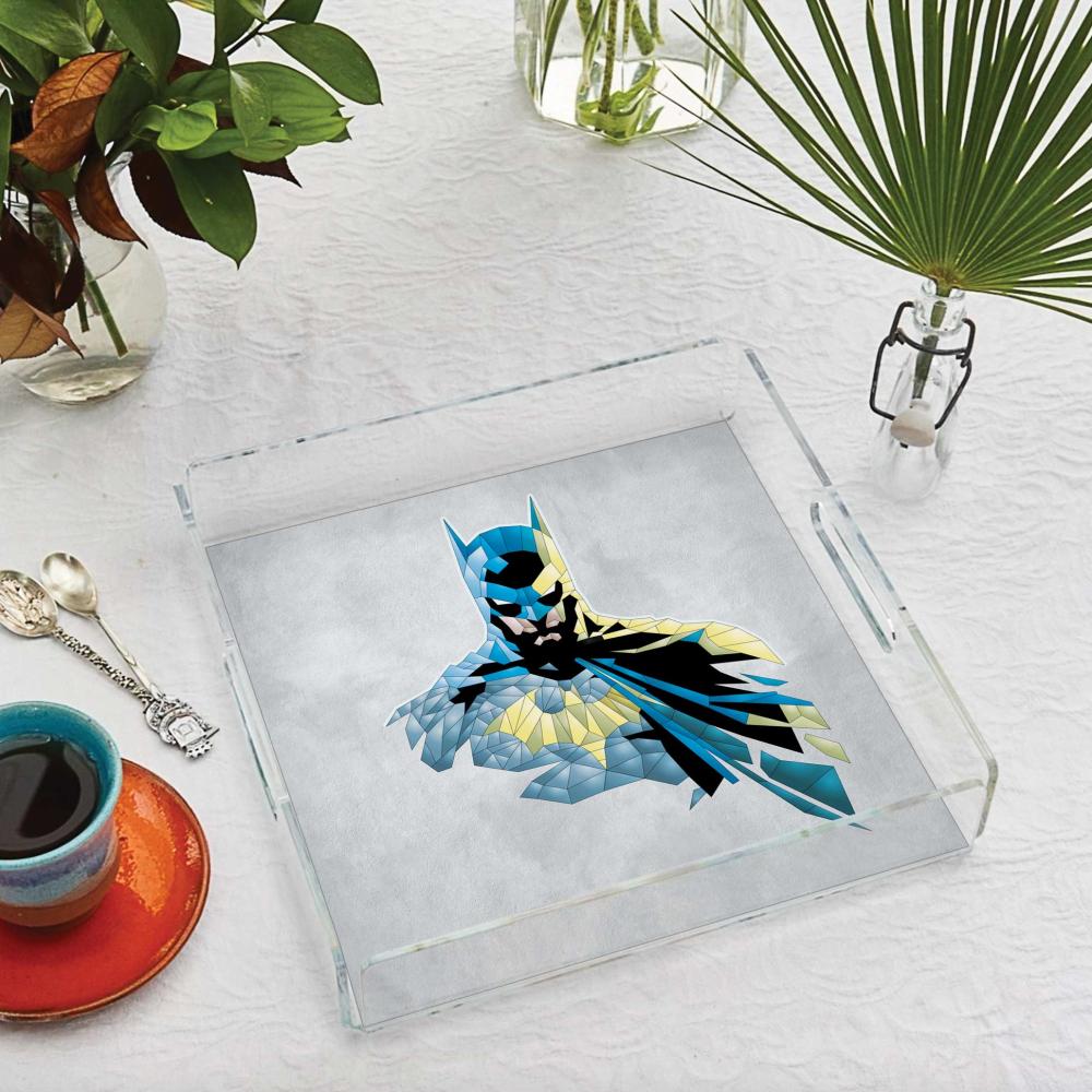 Pleksi Tepsi | Grey Batman Pleksi Tepsi | 25X25CM